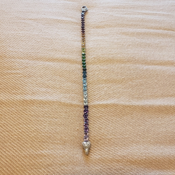 Judith Ripka Rainbow Gem Tennis Bracelet - Picture 2 of 7